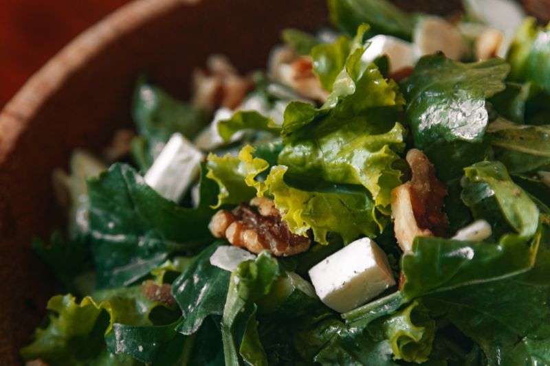 Arugula and Prosciutto Salad with candied walnuts and pears