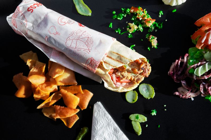 Classic Chicken Piada wrap with grilled chicken and fresh vegetables